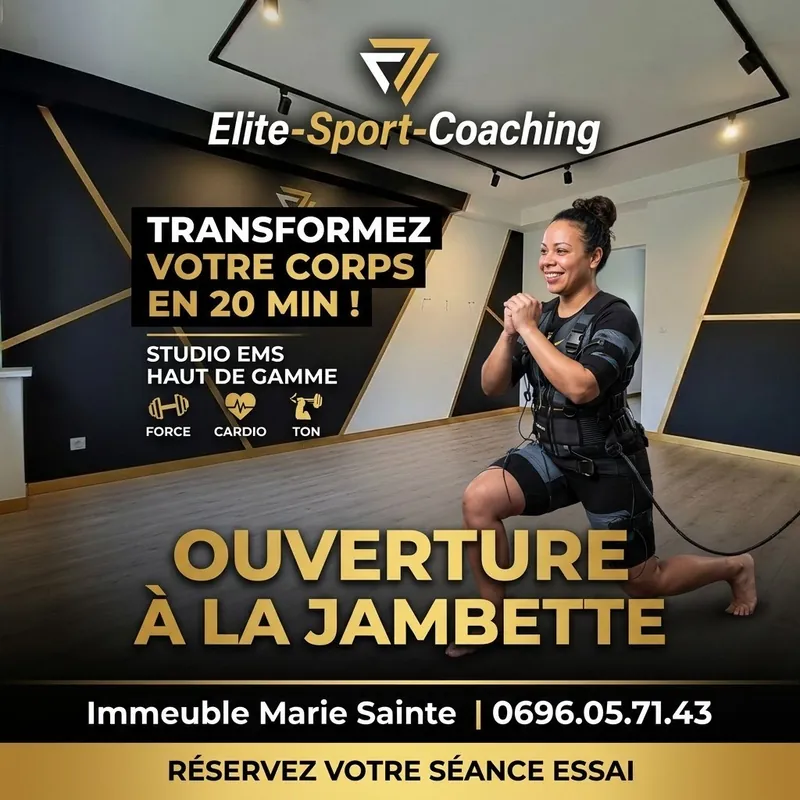 Affiche : Transformez votre corps en 20 min, ouverture à La Jambette